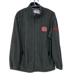 Auburn Tigers Full Zip Fleece Jacket Men's Size XL Gray Pressbox